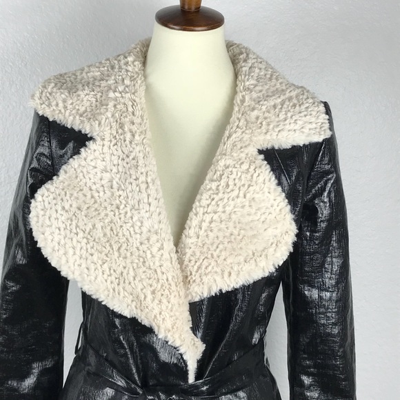 L'Agence Black Fully Lined Side Pocket Belted Coat - Picture 2 of 8